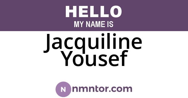 Jacquiline Yousef