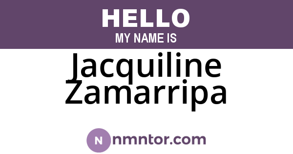 Jacquiline Zamarripa