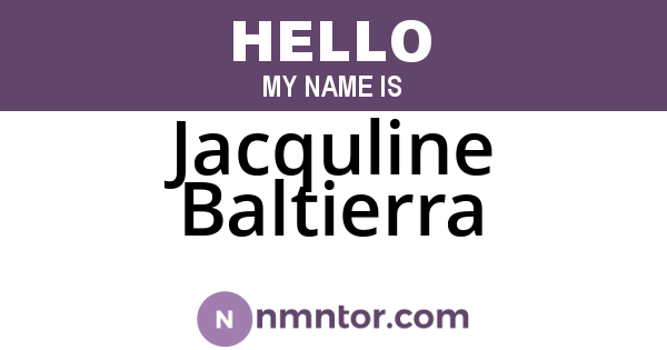 Jacquline Baltierra