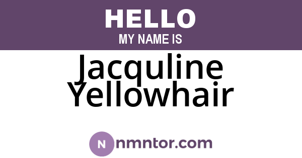 Jacquline Yellowhair