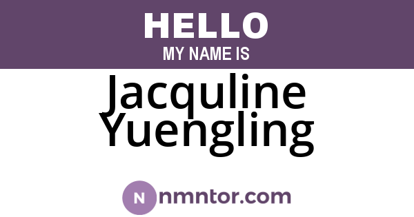 Jacquline Yuengling