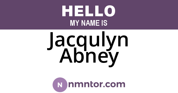 Jacqulyn Abney