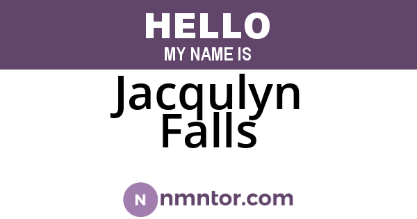 Jacqulyn Falls