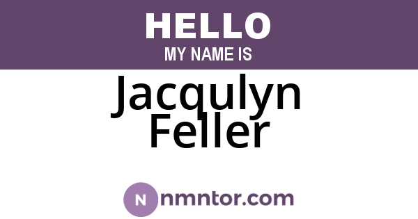 Jacqulyn Feller
