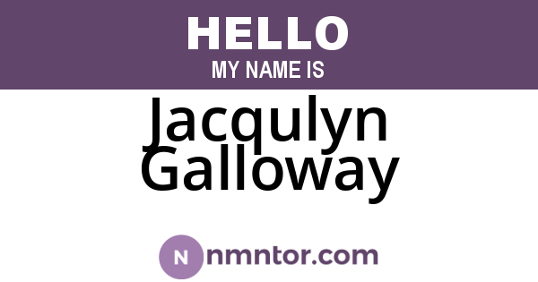 Jacqulyn Galloway