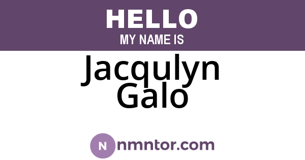 Jacqulyn Galo