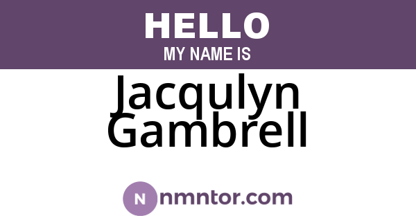 Jacqulyn Gambrell