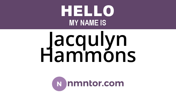 Jacqulyn Hammons