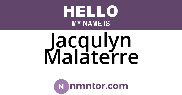 Jacqulyn Malaterre
