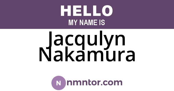 Jacqulyn Nakamura