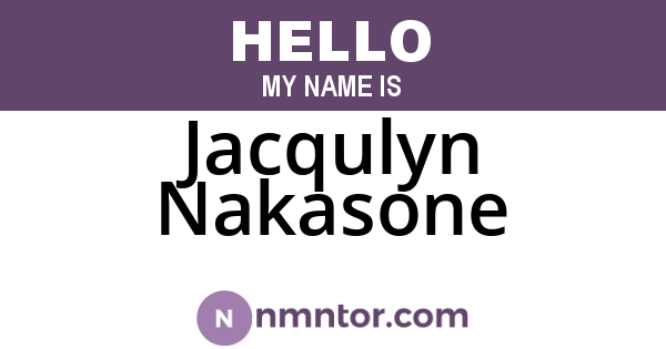 Jacqulyn Nakasone