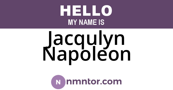 Jacqulyn Napoleon