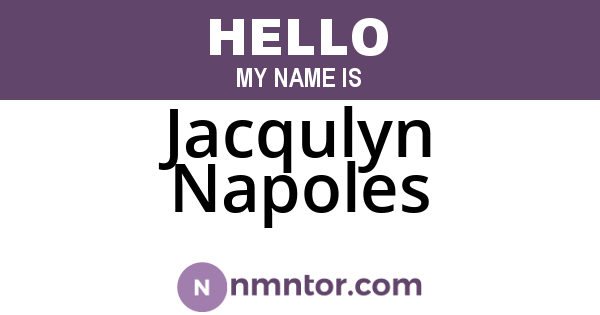 Jacqulyn Napoles
