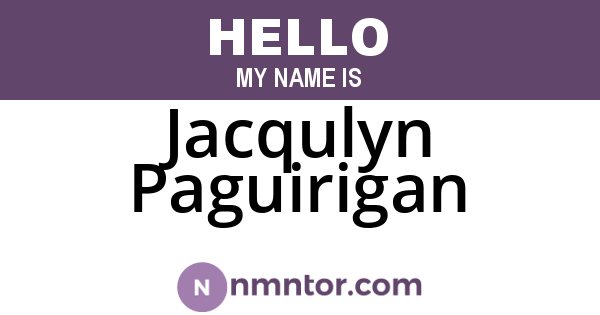 Jacqulyn Paguirigan