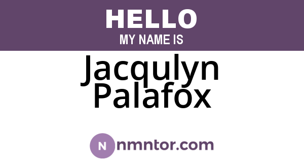 Jacqulyn Palafox