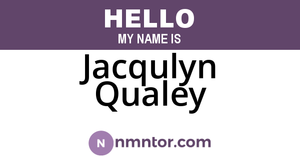 Jacqulyn Qualey