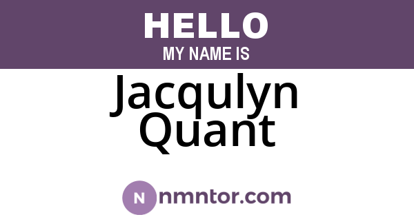 Jacqulyn Quant