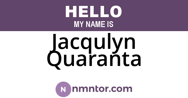 Jacqulyn Quaranta