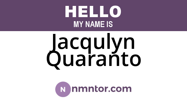 Jacqulyn Quaranto