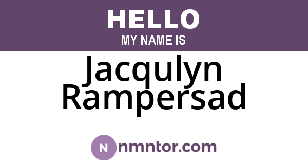 Jacqulyn Rampersad