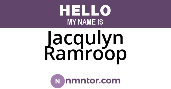Jacqulyn Ramroop