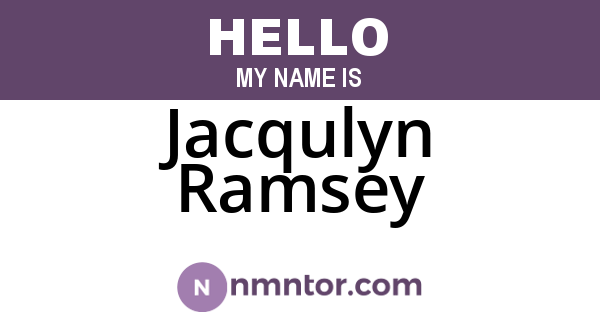 Jacqulyn Ramsey