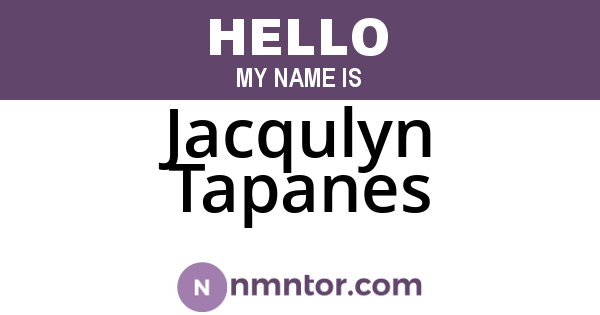 Jacqulyn Tapanes