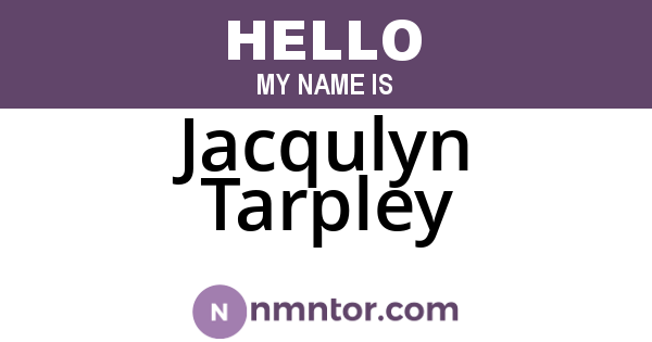 Jacqulyn Tarpley