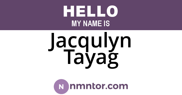 Jacqulyn Tayag