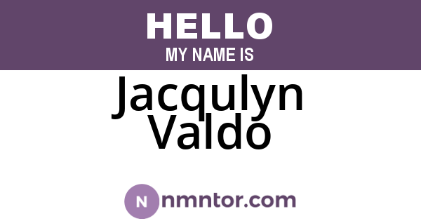 Jacqulyn Valdo