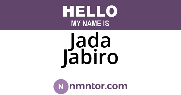 Jada Jabiro