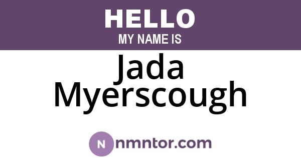 Jada Myerscough