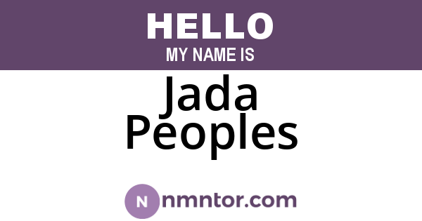 Jada Peoples