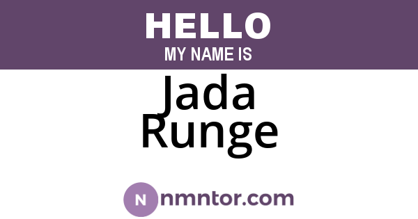 Jada Runge