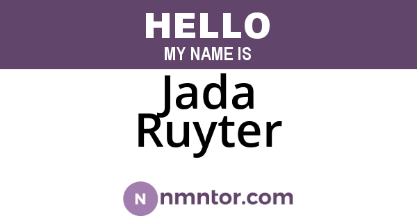 Jada Ruyter