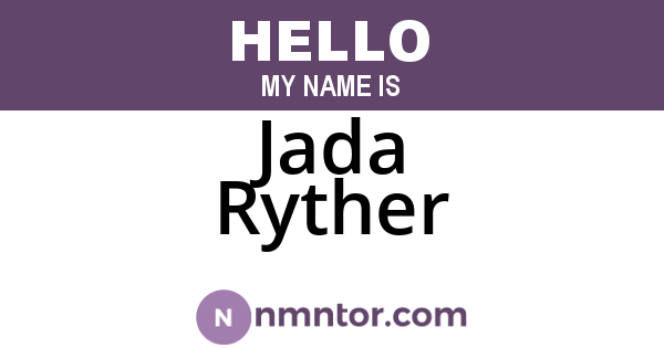 Jada Ryther