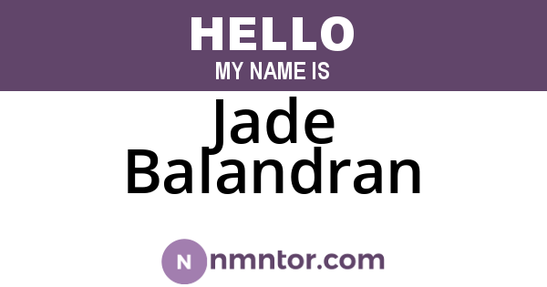 Jade Balandran
