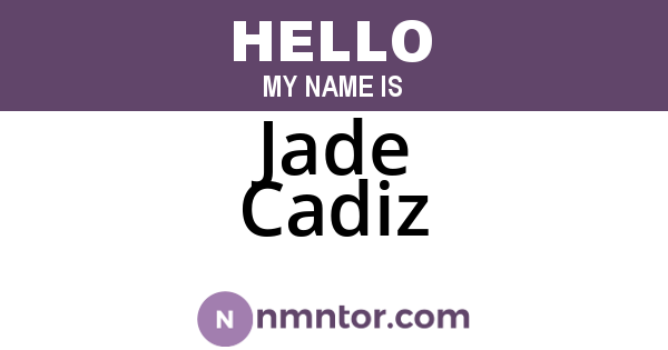 Jade Cadiz