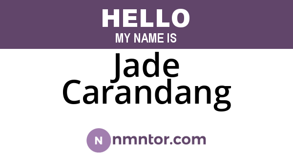 Jade Carandang