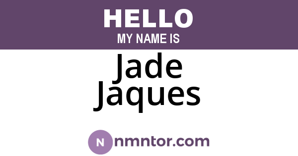 Jade Jaques
