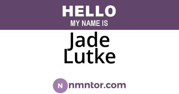 Jade Lutke