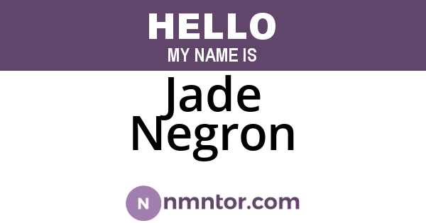 Jade Negron
