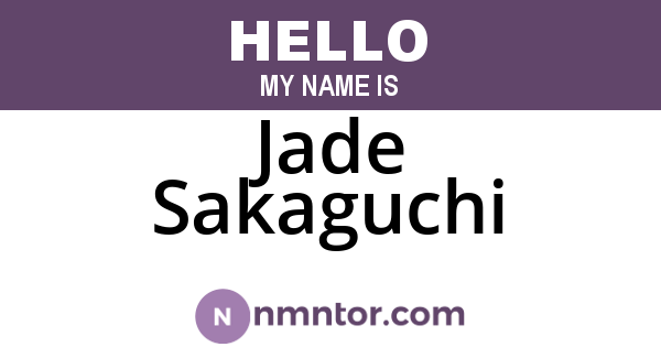 Jade Sakaguchi