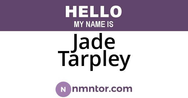 Jade Tarpley