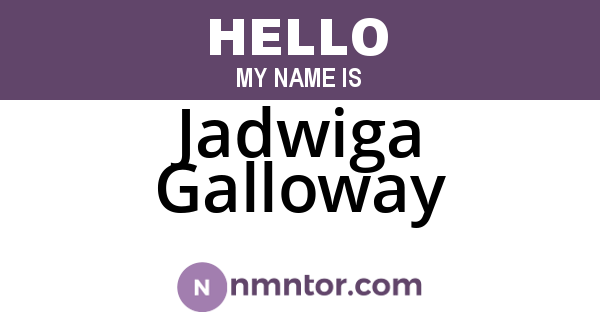 Jadwiga Galloway