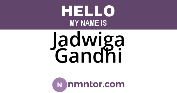 Jadwiga Gandhi