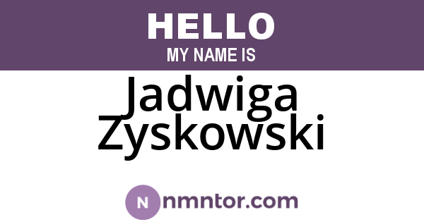 Jadwiga Zyskowski