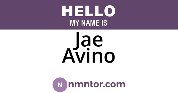 Jae Avino