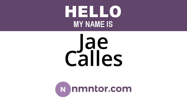 Jae Calles