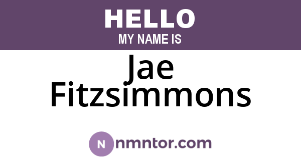 Jae Fitzsimmons